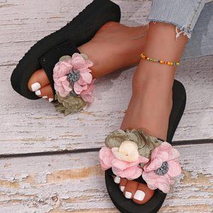 Women flower’s sandals flats